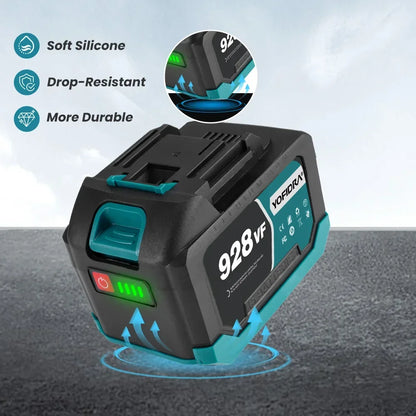 YOFIDRA 388VF 928VF wiederaufladbarer Lithium-Akku, 22500 mAh, 15000 mAh, Li-Ionen-Akku für elektrische Kettensäge, Bohrschlüssel, Elektrowerkzeug