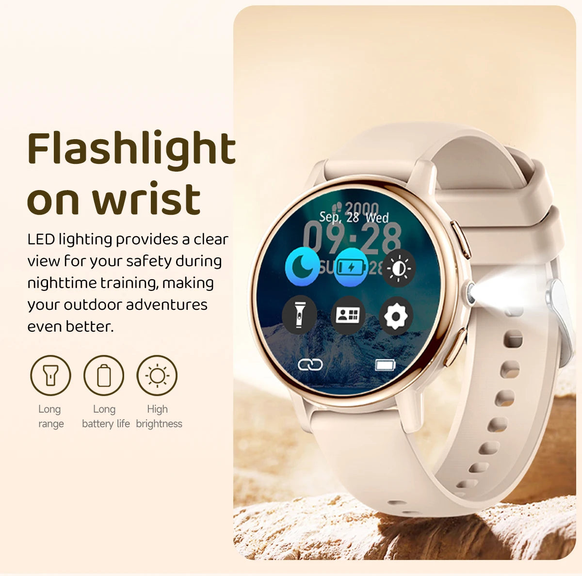 LIGE 2025 New 1.26 inch Screen Smart Watch Women IP68 Waterproof Sports Women’s Health Monitor Watches Bluetooth Call Smartwatch.