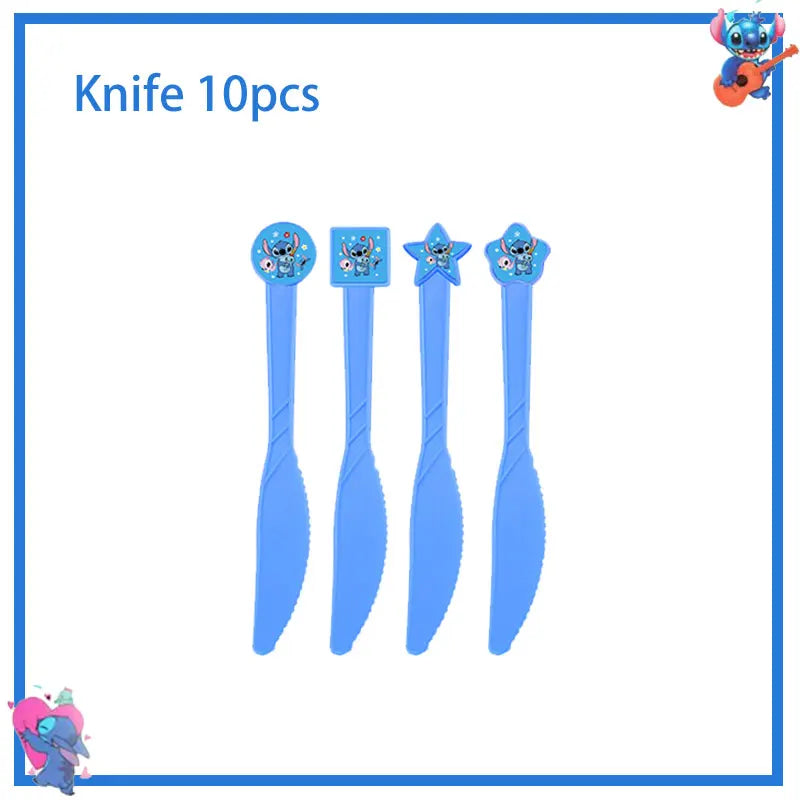 Disney Stich Geburtstag Party Dekorationen Blau Thema Geschirr Tischdecke Banner Hängende Spirale Für Kinder Event Liefert