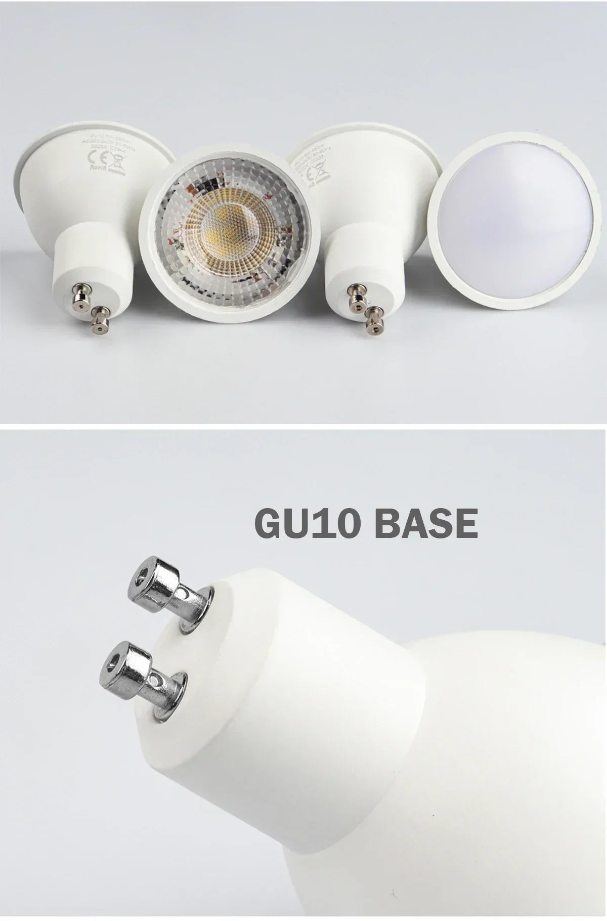 10 Stück hohe Lumen GU10 LED-Spot-Licht, kein Fliker, 8 W, 9 W, LED-Birne, AC 220 V, 120 V, ersetzt 50 W Halogenlampe für die Verkleidung von Heimbeleuchtung.