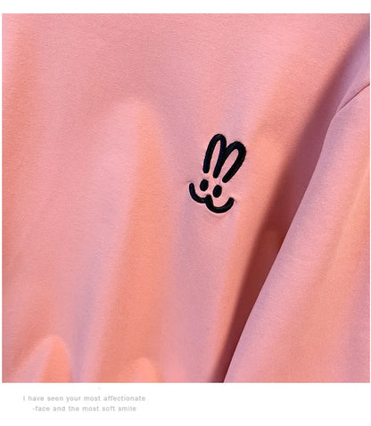 170kg plus size Damen büste Herbst lose Rundhals-Kaninchen-Sweatshirt Langarm lässig Top 6xl 7xl 8xl 9xl 10xl 11xl