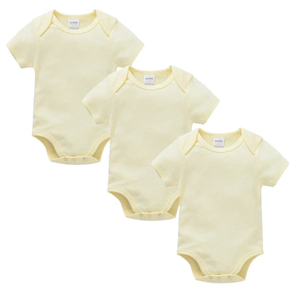 3Pcs Baby Jungen Kleidung 100% Baumwolle Solid Black Kurzarm Blank Baby Bodys körper bebe Neugeborenen Overall Plain 0-24 monate.