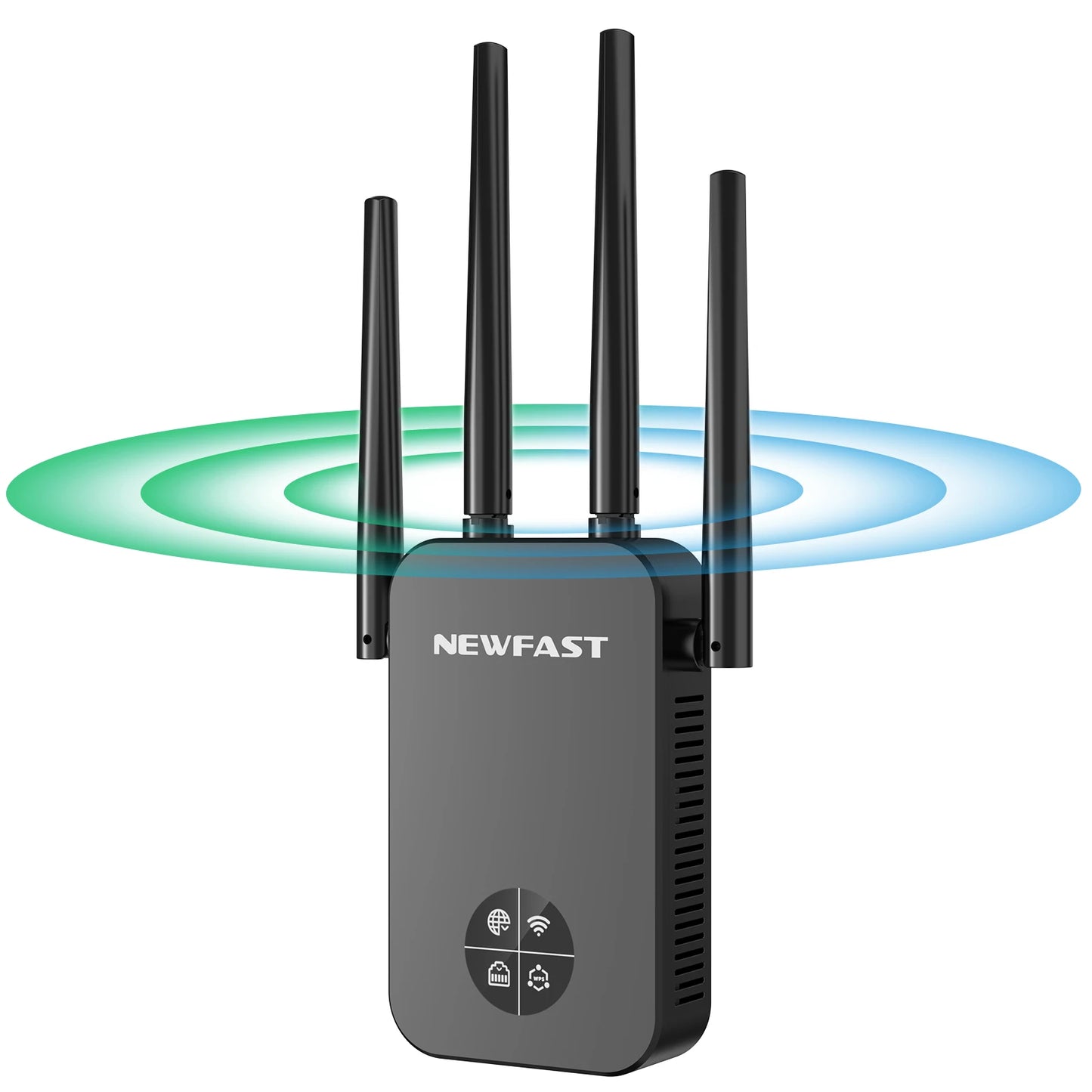 Comfast 1200Mbps Wifi Repeater 2.4/5G Dual-band Wireless WIFI Extender Smart Screen Home Router 4 Antennas WPS/RESET EU Plug