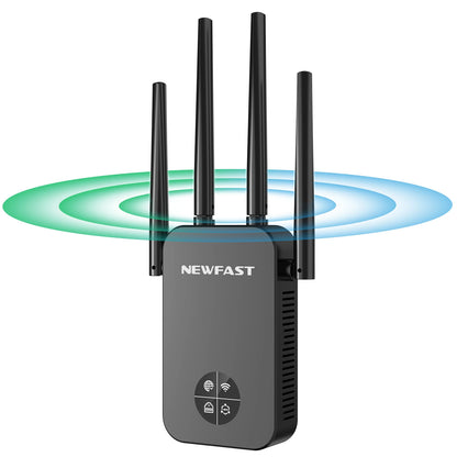 Comfast 1200Mbps Wifi Repeater 2.4/5G Dual-band Wireless WIFI Extender Smart Screen Home Router 4 Antennas WPS/RESET EU Plug