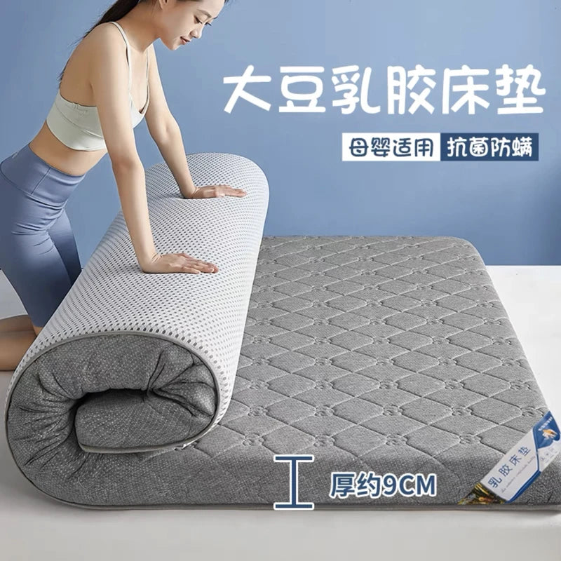 Matratze aus Sojabohnenfaser, Bodenmatte, faltbar, Tatami-Matte mit langsamer Rückfederung, 4/7 cm Dicke, King Twin, Queen-Size-Latex-Schwammbettprodukt