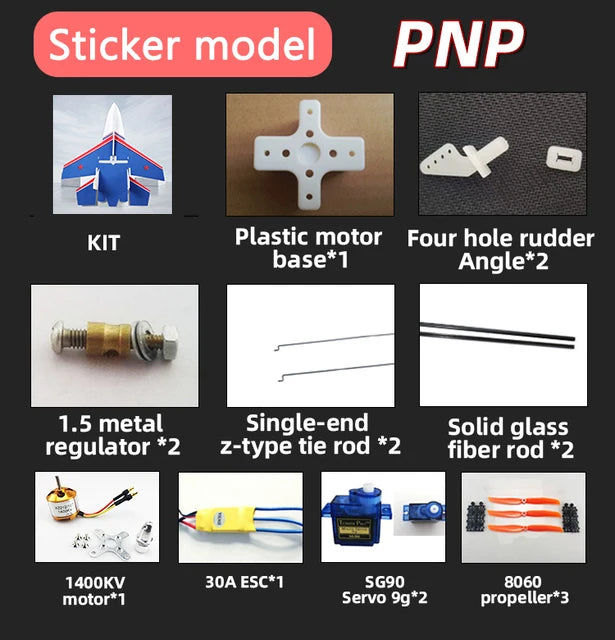 Fixed Wing Model Su27 RC Airplane With Microzone MC6C Transmitter with Receiver and Structure Parts For DIY F22 RC Aircraft