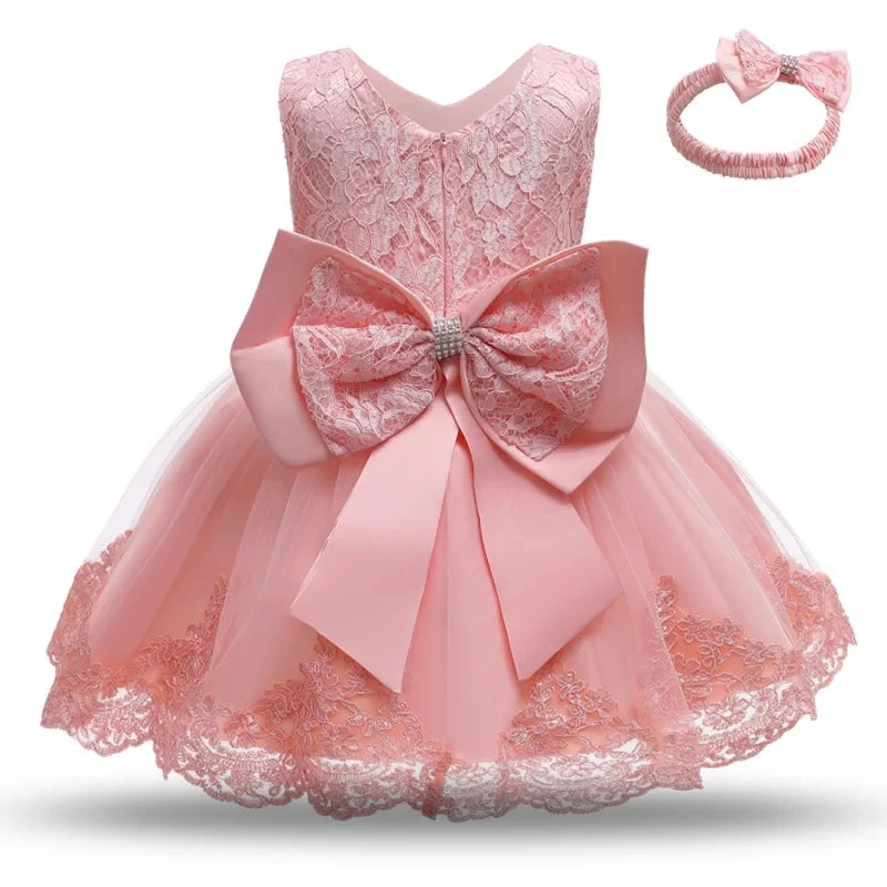 Kinder Elegante Kleider Für Mädchen Baby 1. Geburtstag Party Kleid Mädchen Prinzessin Rock Kinder Spitze Vestidos 0-24Months.