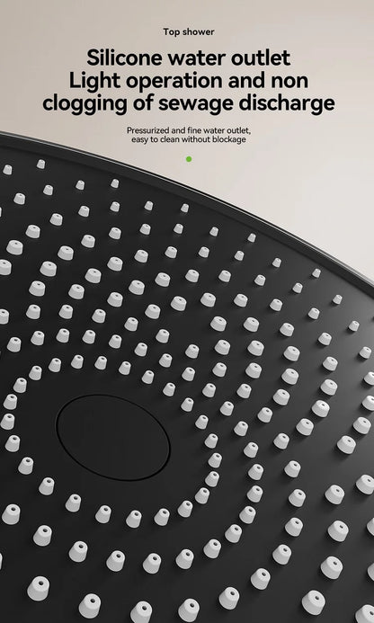 Four Ways Water Outlet Shower System Rainlfall Pressurized Sunflower Shower Set Wall Mounted Hot Cold Bathroom Shower Faucet Set