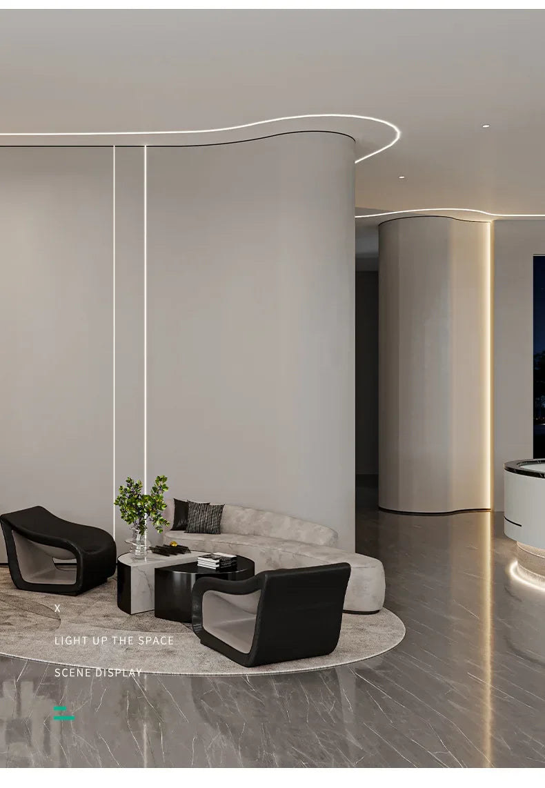 1M-15M LED Neon Silicone Tube Rope Waterproof Flexible Neon Tape Cabinet Closet Silica Gel Ribbon Strip Light Channel Diffuser.