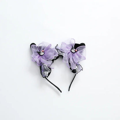 Anime Kuromi Lolita Kleid und Umhang Set Strickpullover Spleißen Mesh Prinzessin Kleid Partykleid Herbst Winter Urlaub Geschenk.