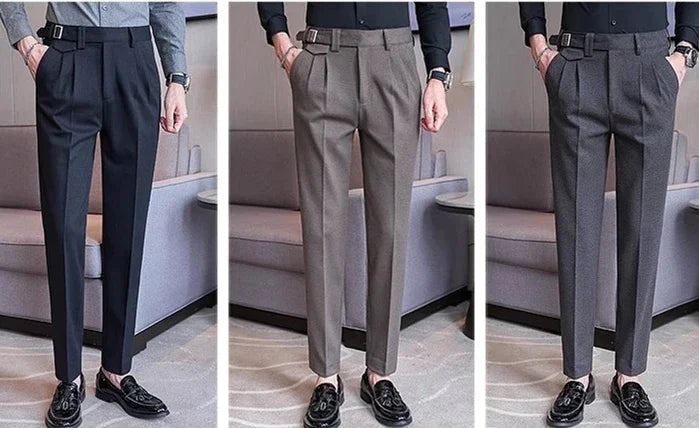Navy Men's Suit Pants, White Black Trousers, Gray Khaki Pantalones Hombre Fashion Slim Male Pant, 28 29 30 31 32 33 34 36