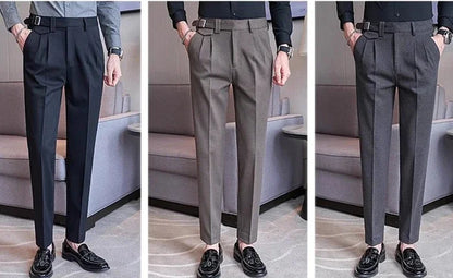 Navy Men's Suit Pants, White Black Trousers, Gray Khaki Pantalones Hombre Fashion Slim Male Pant, 28 29 30 31 32 33 34 36