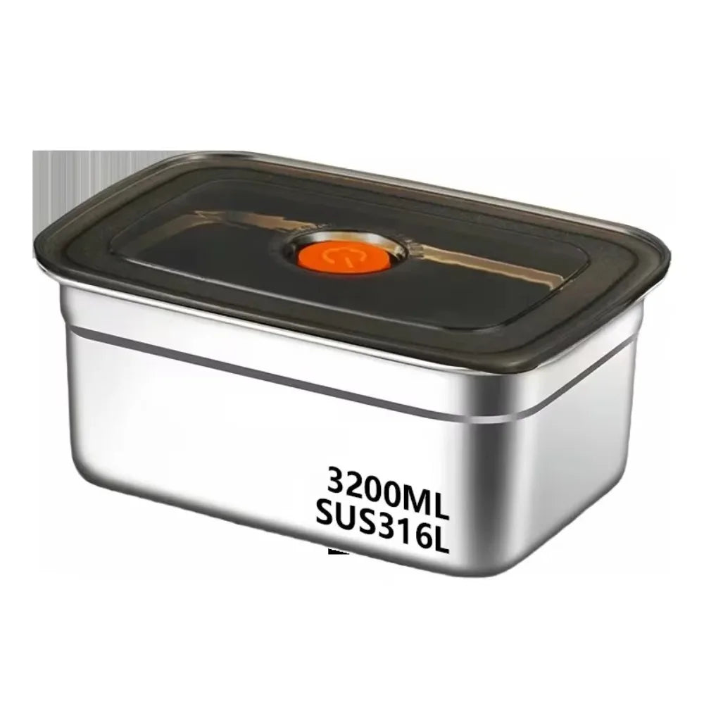 Stainless Steel Camping Lunch Box Sealed Leak-proof Bento Box Microwave Suitable Large Capacity Refrigerator Freezer Storage Box.