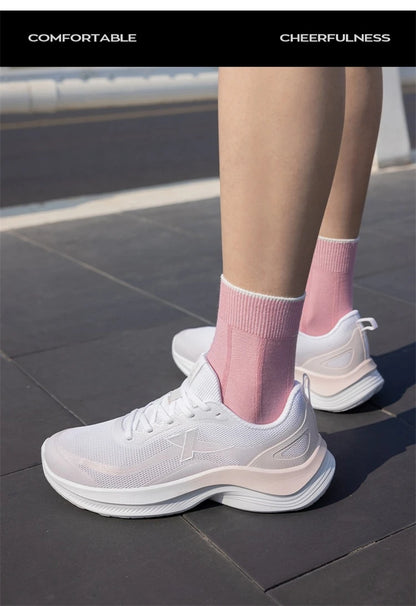 Xtep Laufschuhe für Damen, 2022, Sommer, atmungsaktiv, leicht, mit Rebound-Dämpfung, Stoßdämpfung, Sportschuhe 875218110014