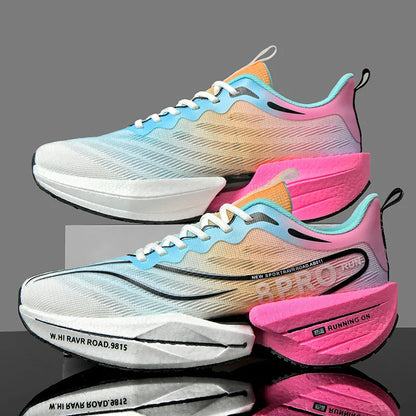 Men's Running Shoes Carbon Plate Racing Marathon Athletic Shoes Cushioned Comfortable Road Sneakers Teenage Training Shoes