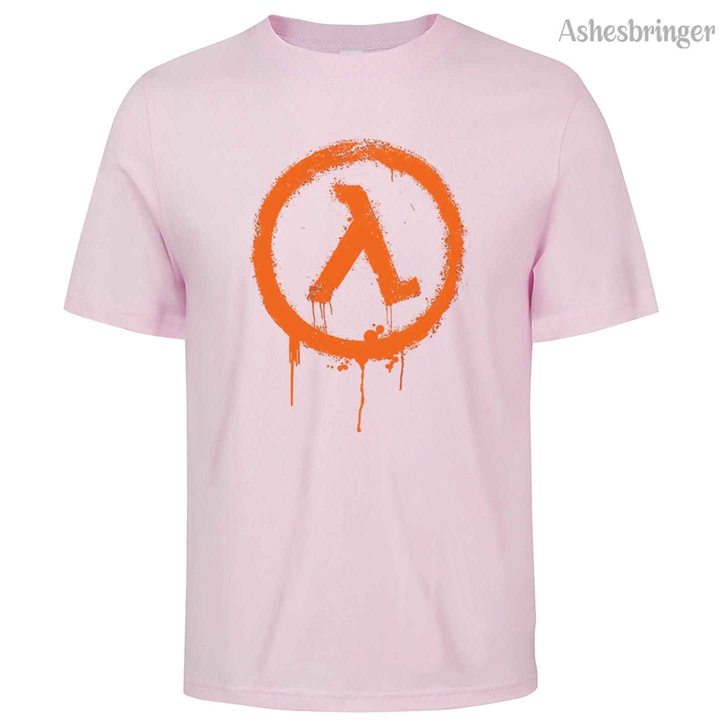 Men's Cotton Crew Neck Half Life Graphic Print T-Shirt Street Casual Style Tops For Men and Women.