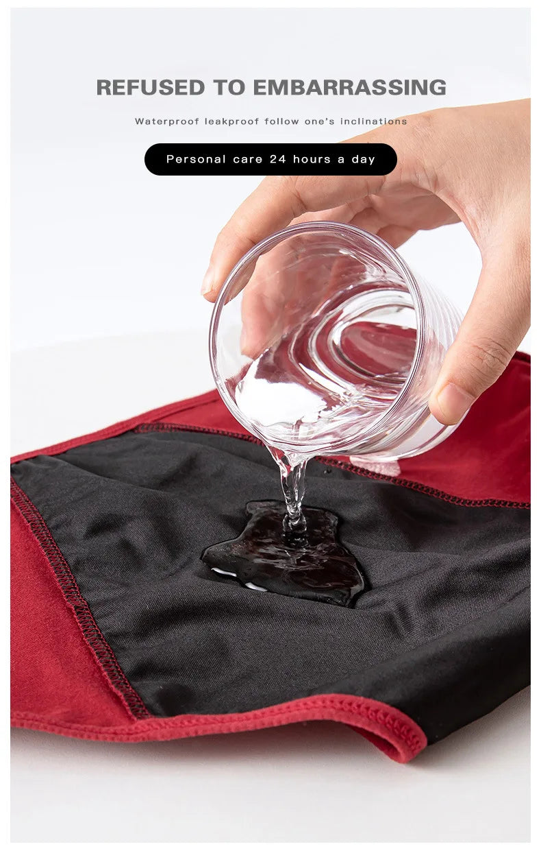 2pcs Woman Menstrual Panties Breathable Large Size Female Cotton Brief Low Waist Physiological Period Underwear Postpartum Panty.