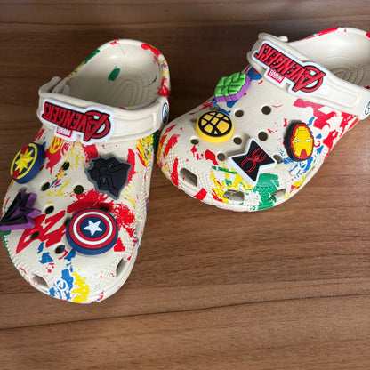 Children Slippers The Avengers Anime Disney Marvel Kawaii Hole Sandals Eva Beach Breathable Shoes Outdoor Non Slip Comfort Gifts.
