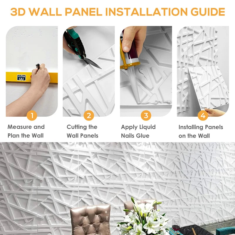 house wall renovation geometric 3D wall panel non-self-adhesive 3D wall sticker art ceramic tile wallpaper room bathroom ceiling