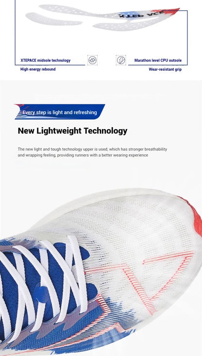 Xtep 160X 5.0 Running Shoes  Professional Marathon PB Carbon Plate Sport Shoe Non-Slip Wear-Resistant Sneakers 977119110004.