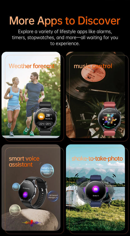 2025 New NFC  Health MonitorUric Acid Blood Pressure Blood oxygen Body Analysis Smart Watch ECG+PPG Clock Smartwatch Men lady