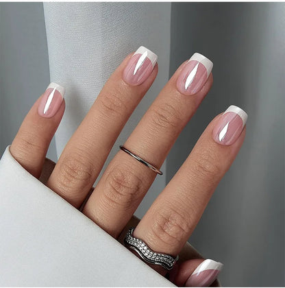 120-600Pcs False Nail Tips Soft Gel Fingertip Semi-matte Square French Coffin Full Half Cover Artificial Fake Nails Extension.