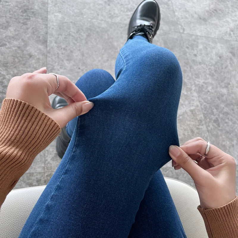 Y2k Women's Jeans Elastic Slim Fashion Pencil Pants Streetwear Jean Female Clothing Vintage Skinny Jeans Stretch Denim Trousers.