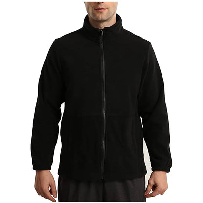 Soft Polar Fleece Jacket with Pockets Lightweight Outdoor Recreation Full Zip Coat.