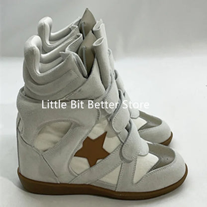 Autumn Winter Luxury Brand Design Women Ankle Boots Fashion Height Increasing Casual Shoes Leather Women Motorcycle Boots 2026.