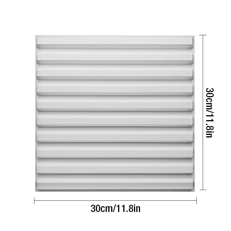 12pcs 30cm 3D Wall Panel Venetian blinds mouldings Living Room Background Decal Tile Mold 3D wall sticker bathroom kitchen wall