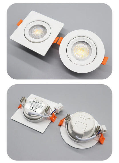 10 stücke CCT Spot Downlight Einbau LED Decke Licht 3 Farbe Eingestellt AC100-240V Zifferblatt Schalter 3000 K/4000 K/6500 K Innen Beleuchtung