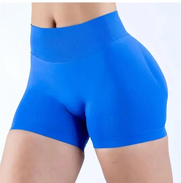 Summer High Waisted Yoga Shorts Women  Fashionable and Sexy Running Fitness Pants Solid Color High Elastic Yoga Leggings.