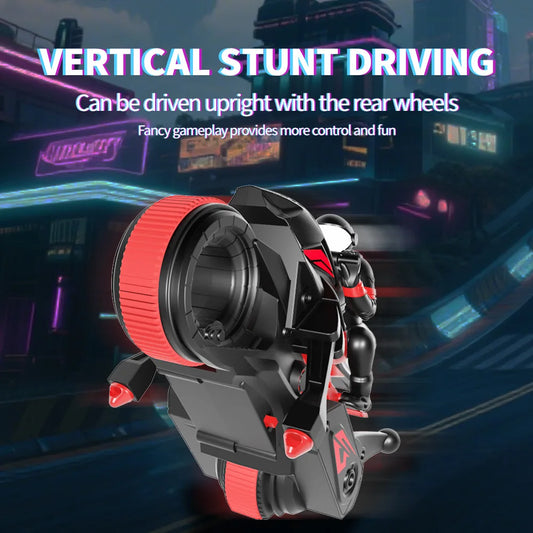 New Stunt Motorcycle 360 ° Rotation Remote Control Car High-Speed Drift Rc Racing Boy Toy Car Model Christmas Halloween Gift.