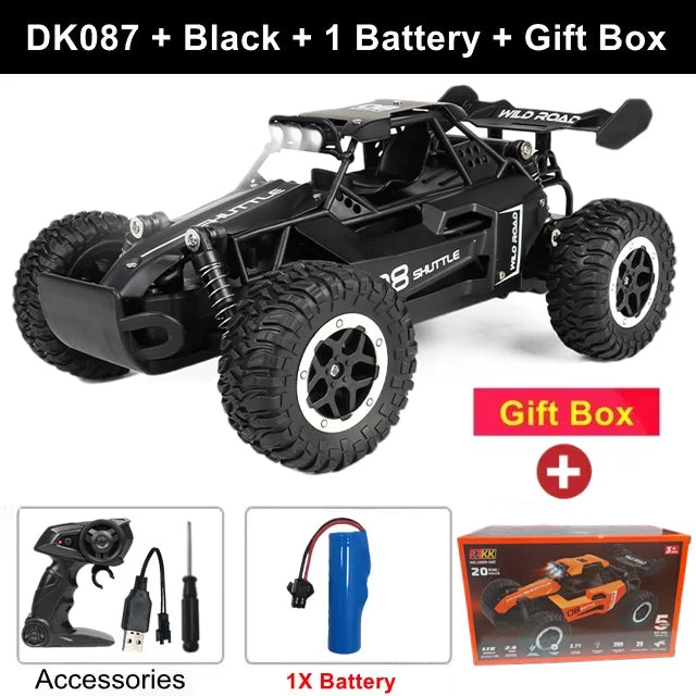 Remote Control Car RC Drift Racing 1:16 Vehicle Off Road Alloy 2.4G Radio High-Speed Trucks With LED Light Climbing Gift Kid Toy