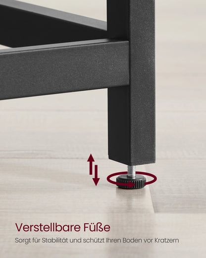 VASAGLE L-förmiger Schreibtisch, Gaming-Tisch, 149 x 149 x 76 cm, Eckschreibtisch für Arbeitszimmer, Homeoffice