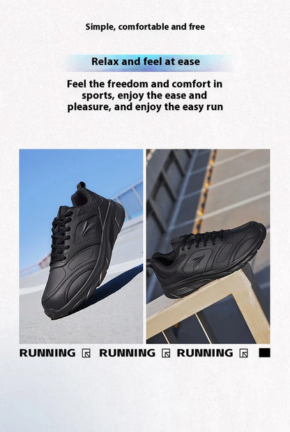 361 Degrees Men Running Shoes Lightweight Cushioning Leather Waterproof Casual Rebound Jogging Non-Slip Sneakers male 672432227.
