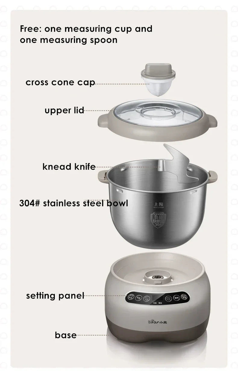 220V 7L Dough Maker flour mixers ferment dough Mixer Bread Kneading Stirring machine