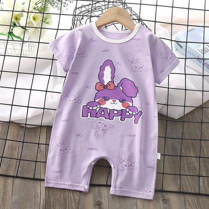 Neugeborenen Sommer Baby Junge Mädchen Cartoon Kurzarm Spielanzug-bodysuit Overall Overall Einem Stück Outfit Kleidung.