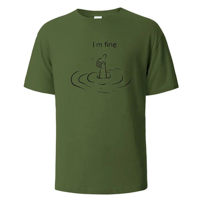 T'm Fine Print T-Shirt 100% Cotton Summer Tees For Men Women Oversize Casual Tops.