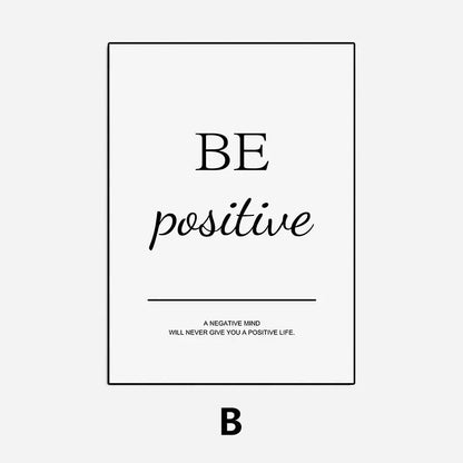 Modern Living Room Simple Decorative Picture Inspirational Wall Art Poster Print Positive Quote Painting on Canvas Home Decor