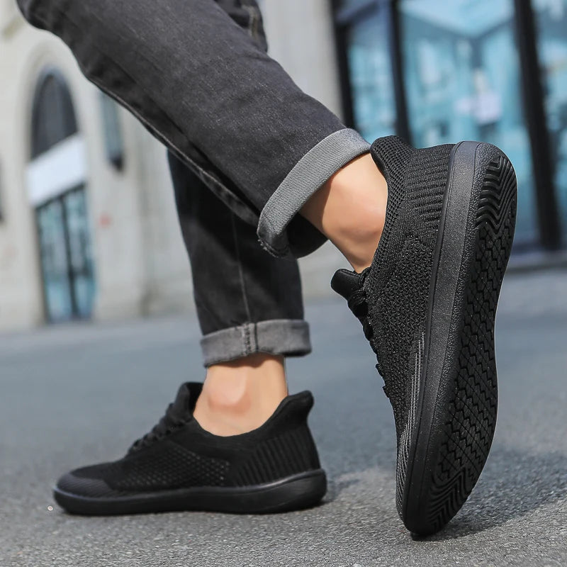 Sommer Breite Schuhe Männer Barfuß Breite Kappe Weichen Sohlen Outdoor Jogging Lace Up Casual Sneaker Atmungsaktive Laufschuhe Tenis Jeans.