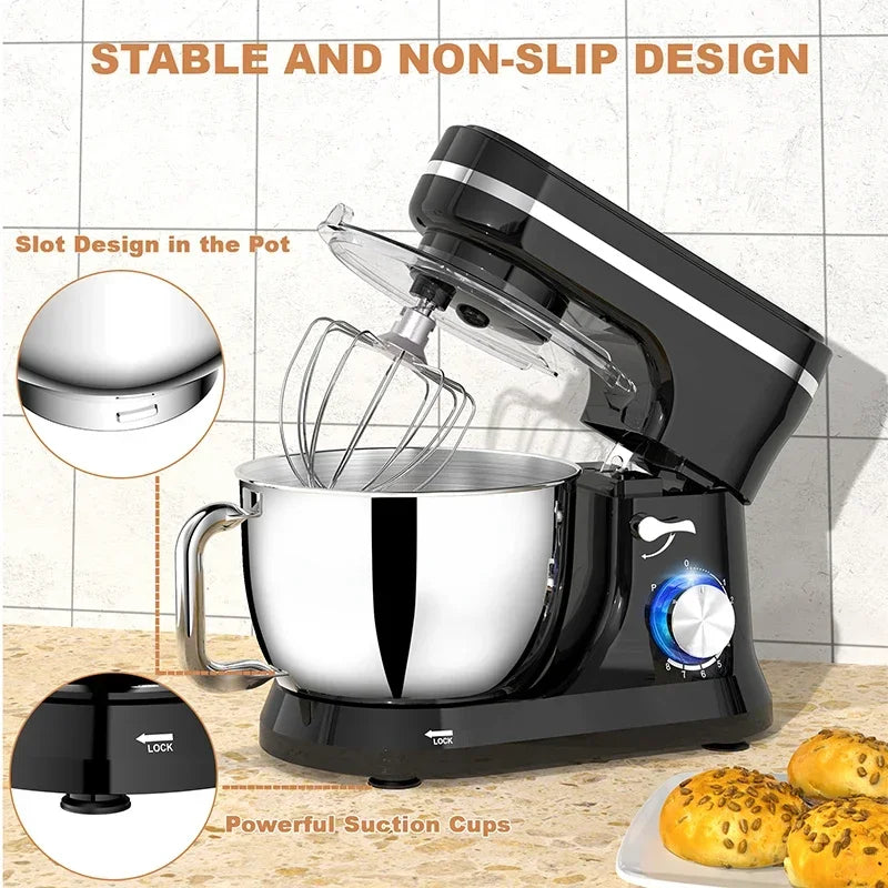 3in1 Multifunctional Chef Machine Kitchen Food Processor Stand Cream Egg Whisk Mixer Blender Cake Dough Bread Maker Machine.