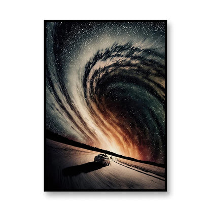 Interstellar Movie Poster Astronaut Outer Space Canvas Wall Art Print Mural Home Decor Movie Lover Gift Unframed.