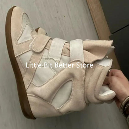 Autumn Winter Luxury Brand Design Women Ankle Boots Fashion Height Increasing Casual Shoes Leather Women Motorcycle Boots 2026