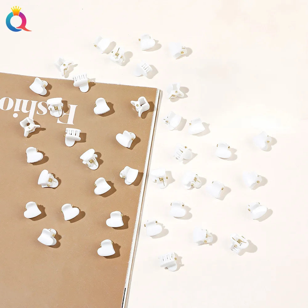 50Pcs Flower Hair Clips Multi color Mini Cute Hair Styling Accessories for Girls and Women Birthday Gifts,10 Colors at Least