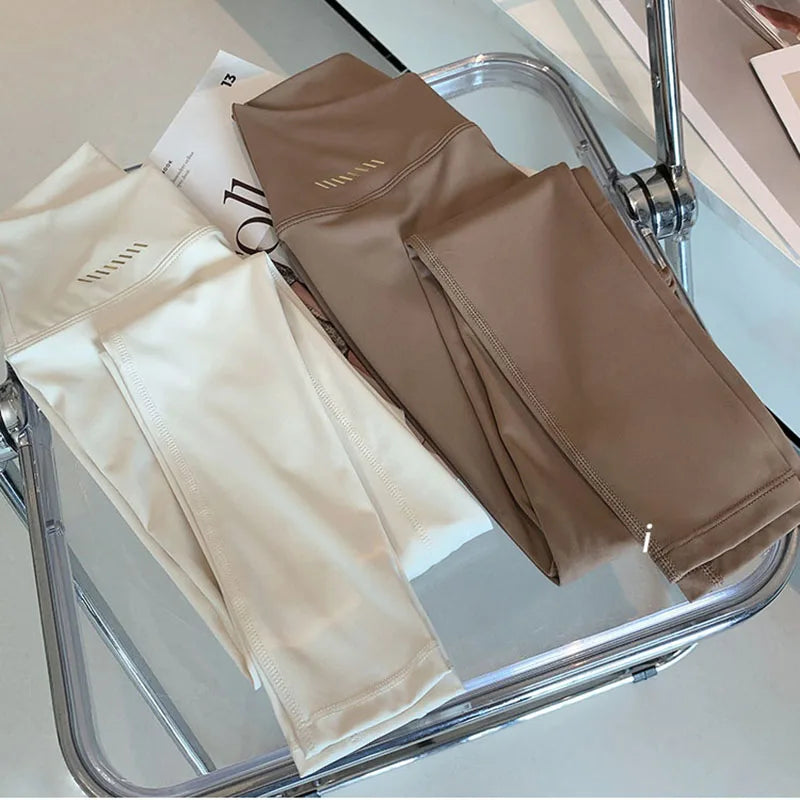 Cross over Nylon Yoga Pants Women High Waist Gym Sport Leggings Stretchy Workout Fitness Tights Running Squat Proof Dry Fit.