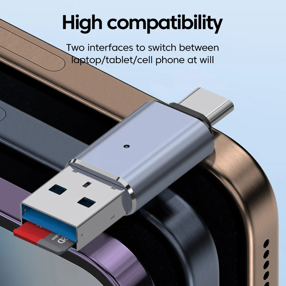 Elough USB 3.0 Card Reader SD TF Card Reader Lightning adaptador usb a tipo c High Speed Cardreader For iPhone Accessories.