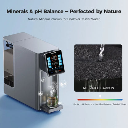 Hydrofast W100 Countertop Water Purifier,Food-Grade Materials,Hot & Ambient Water,8 Temperatures,Comprehensive UV Sterilization.