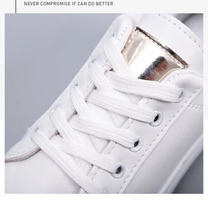 Spring Women Casual Shoes White Breathable Embroidered Flower Lace-Up Women Sneakers Fashion Korean version Women Tennis shoes.