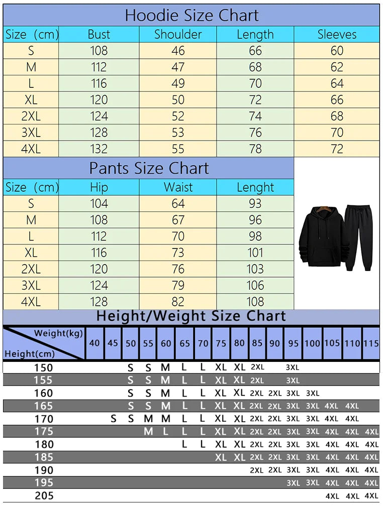 Men's Sportswear Sweatshirt + Pants 2piece Set Autumn Winter Daily Casual Sporty Jogging Suit Male Urban Fashion Hoodie Outfits.